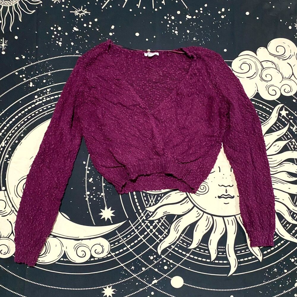 O'Neill Sweater Women's S Purple Cotton Knit Holiday Preppy Business Academia